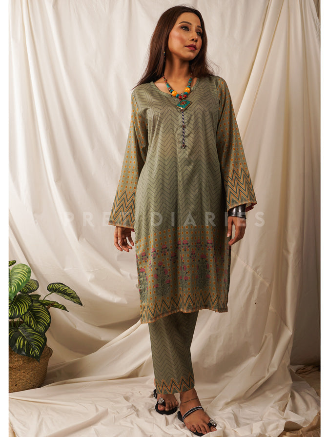 Green Lawn Printed 2 pc - 54540