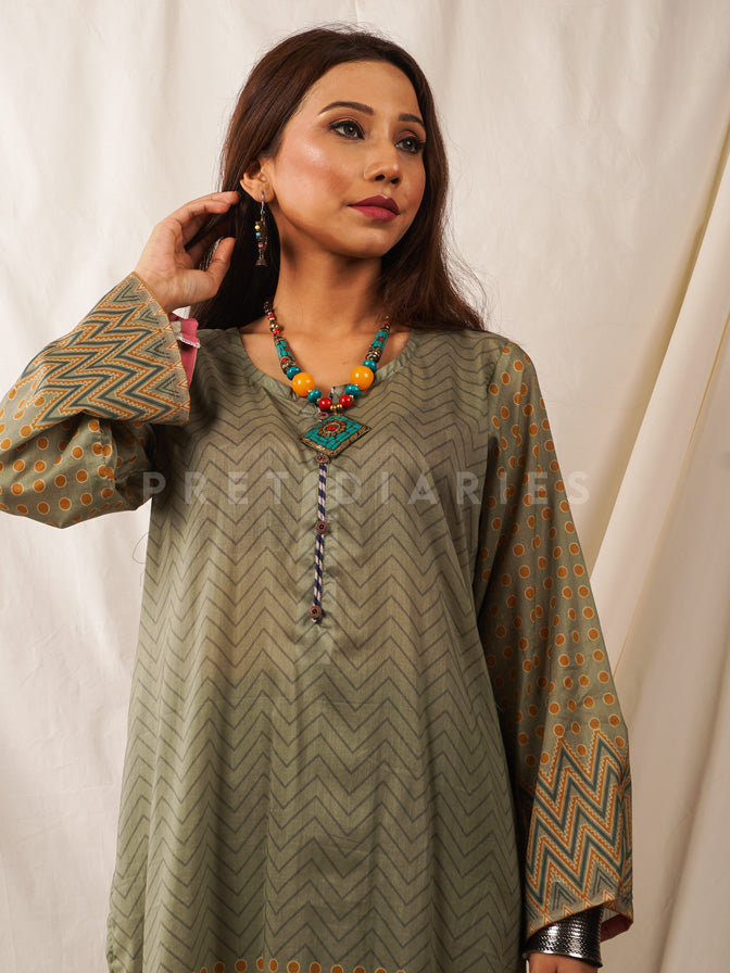 Green Lawn Printed 2 pc - 54540
