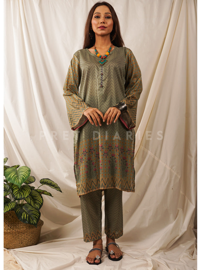 Green Lawn Printed 2 pc - 54540