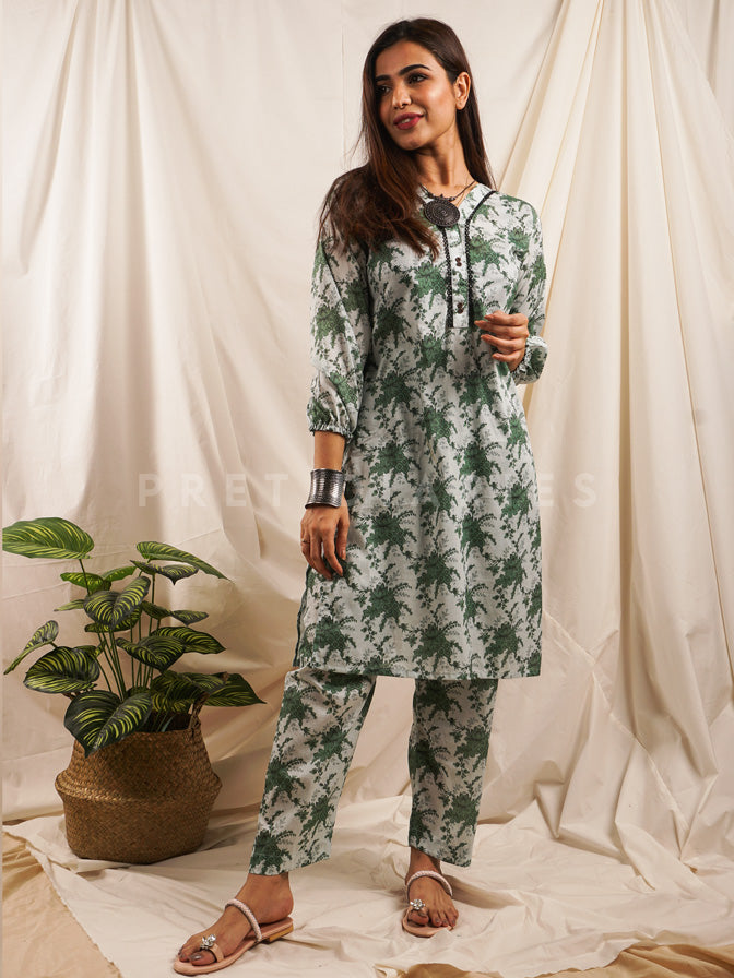 Green Lawn Printed 2 pc - 54529