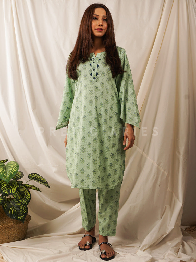 Green Lawn Printed 2 pc - 54538