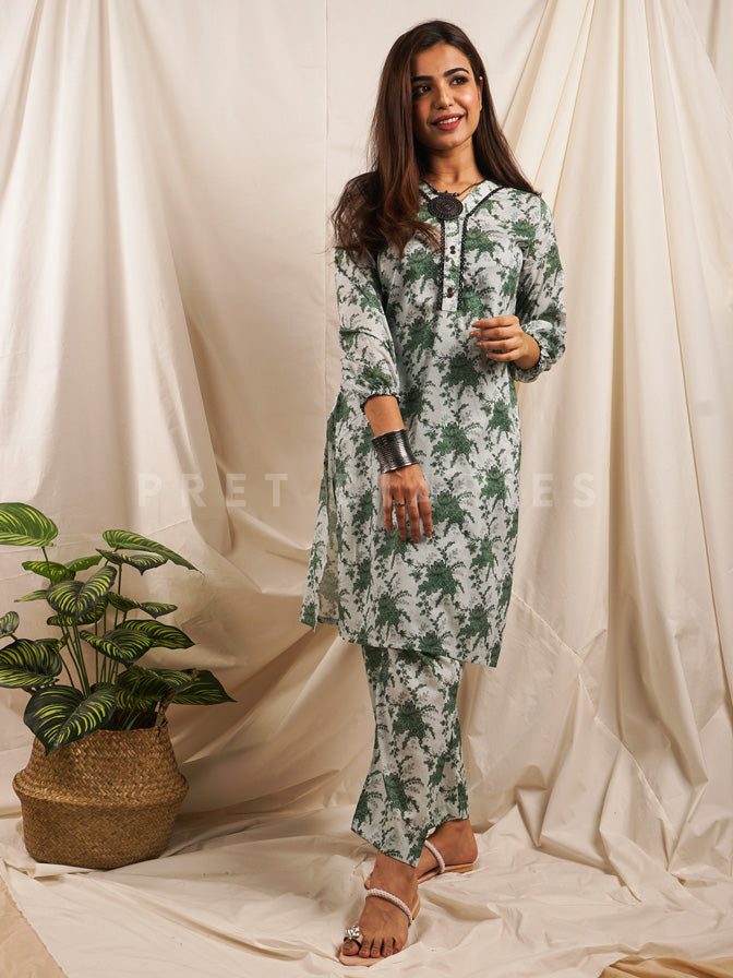 Green Lawn Printed 2 pc - 54529