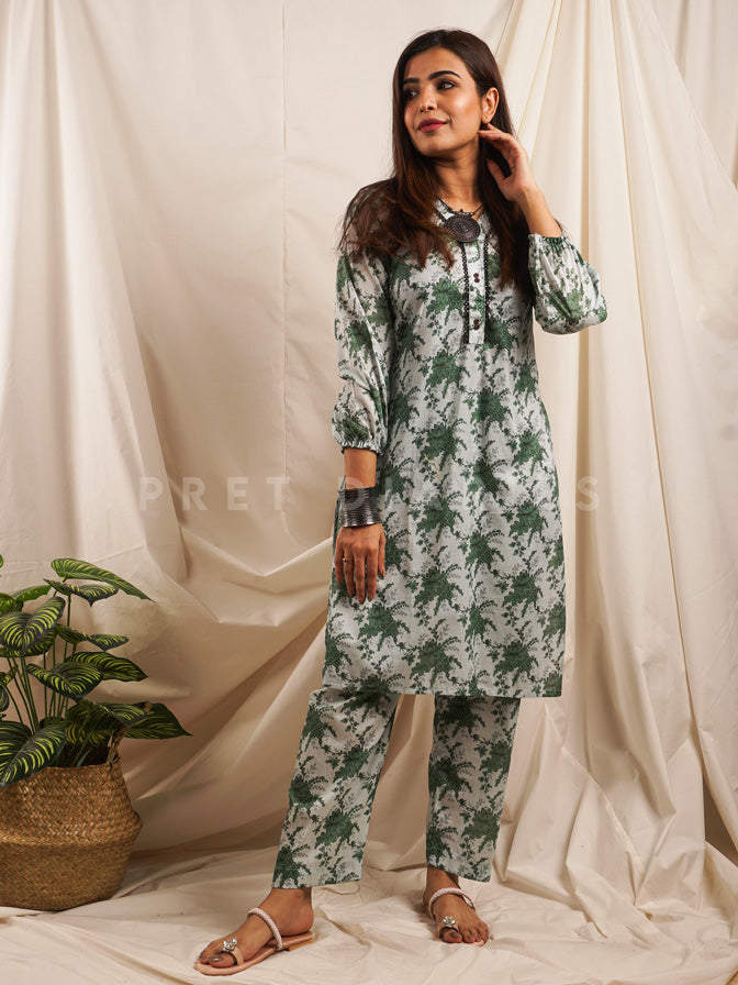Green Lawn Printed 2 pc - 54529