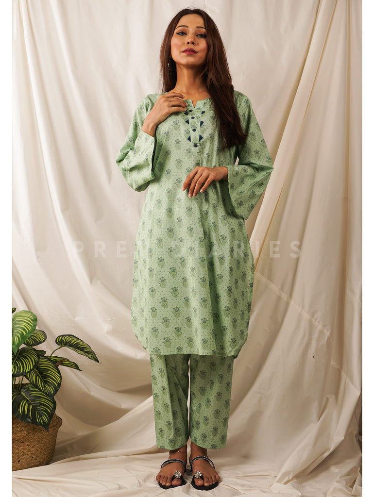 Green Lawn Printed 2 pc - 54538