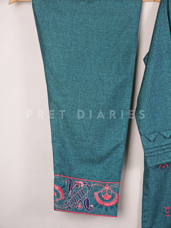 Green Embroidered 2 pc - 54454
