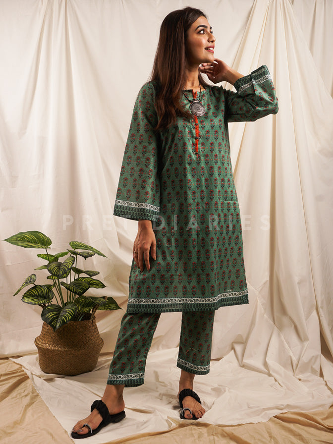 Green Lawn Printed 2 pc - 54528