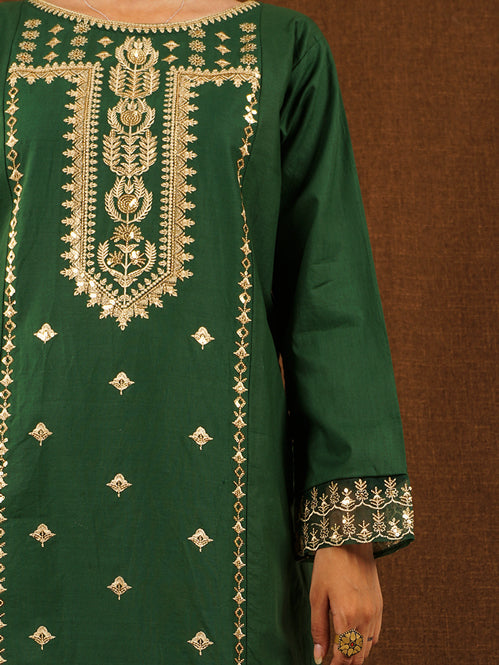 Green Embroidered 2 pc - 54711