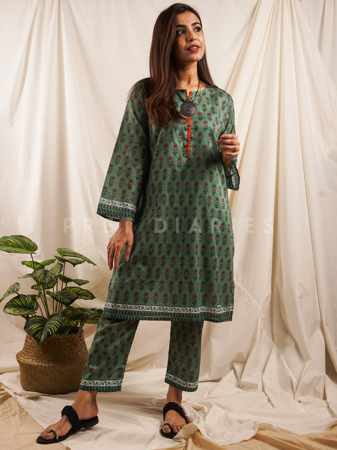 Green Lawn Printed 2 pc - 54528