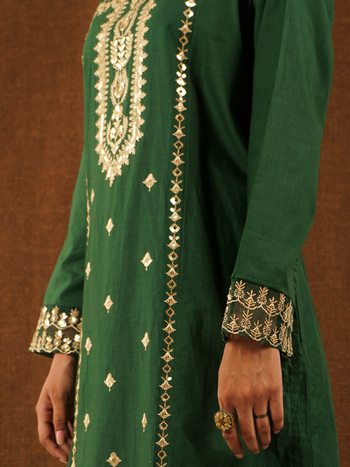 Green Embroidered 2 pc - 54711