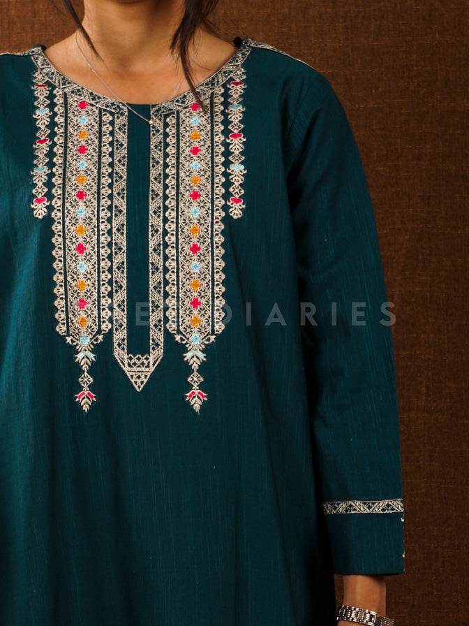 Green Khaddar 2 pc - 54835