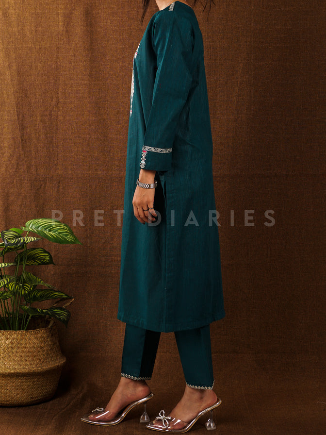 Green Khaddar 2 pc - 54835