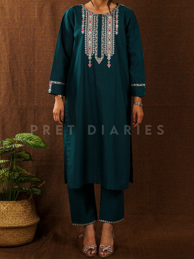 Green Khaddar 2 pc - 54835