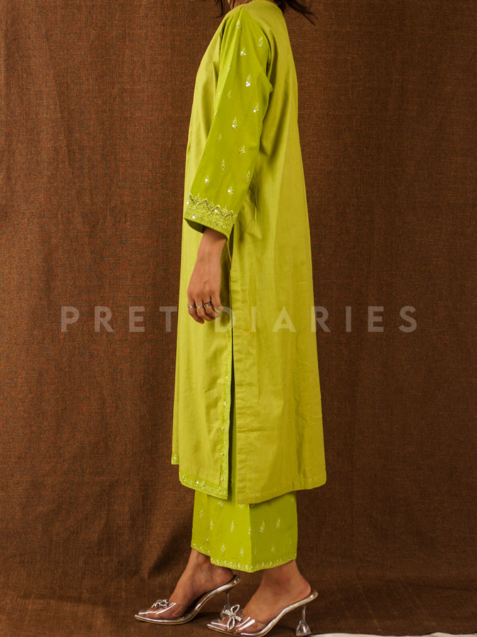 Green Embroidered 2 pc - 54766