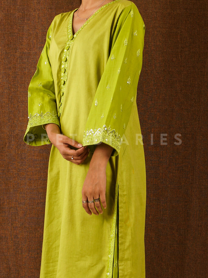 Green Embroidered 2 pc - 54766