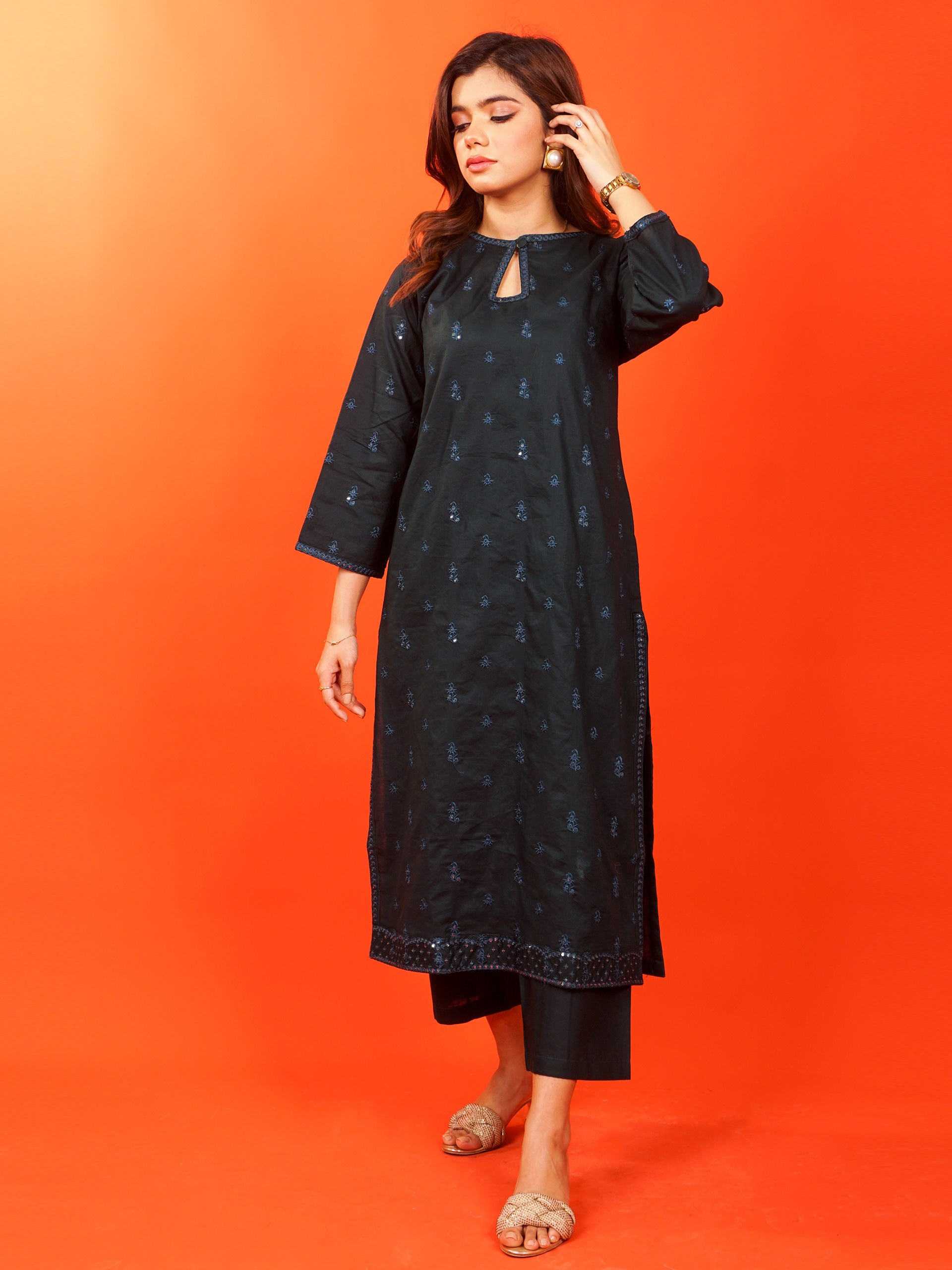 Green Embroidered 2 pc - 54909