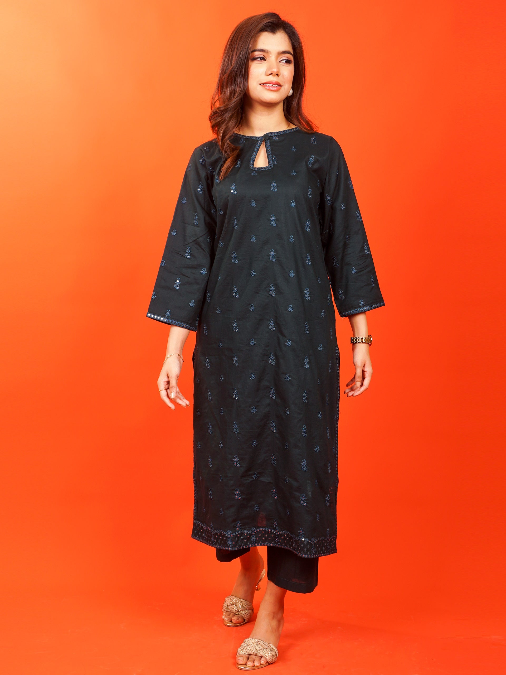Green Embroidered 2 pc - 54909