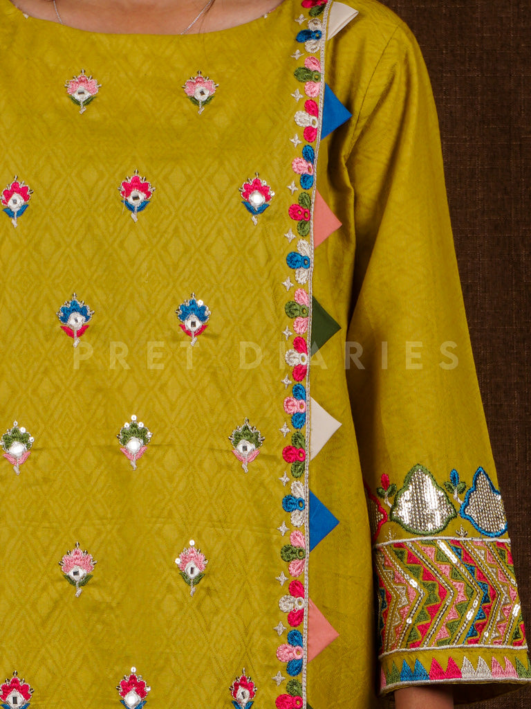 Green Jacquard 2 pc - 54817