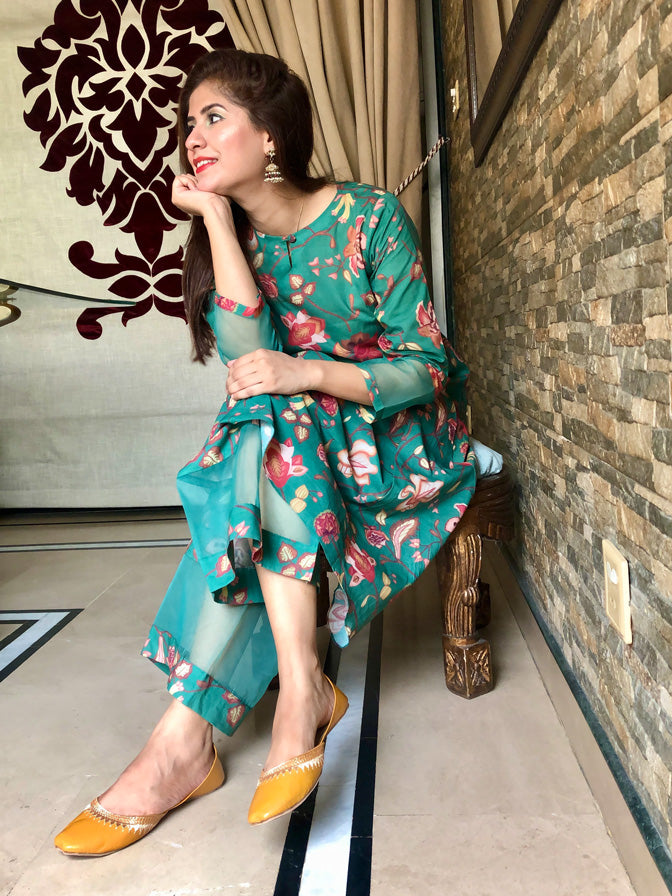 Green Digital Printed 2 pc - 54623