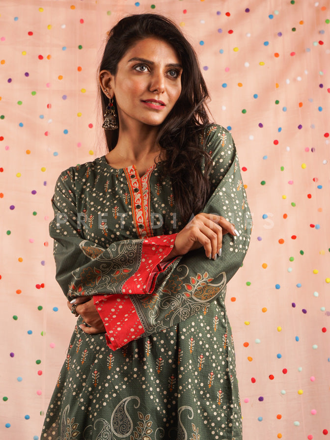 Green Lawn Printed 2 pc - 54507