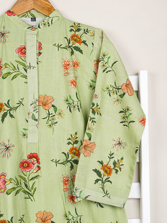 Green Khaddar Digital Printed 2 pc - 54647