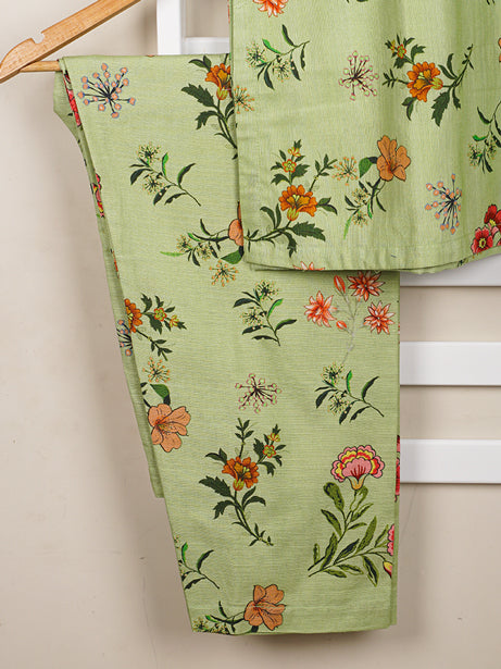 Green Khaddar Digital Printed 2 pc - 54647