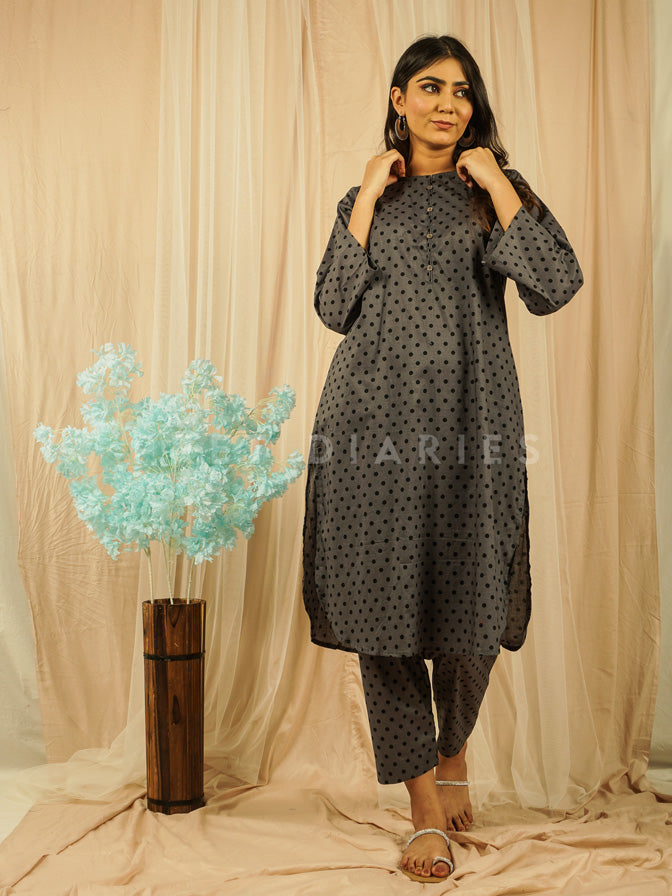 Grey Lawn Printed 2 pc - 54638