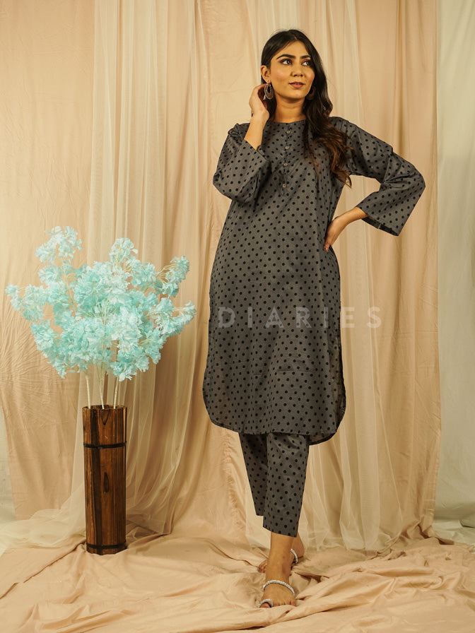 Grey Lawn Printed 2 pc - 54638