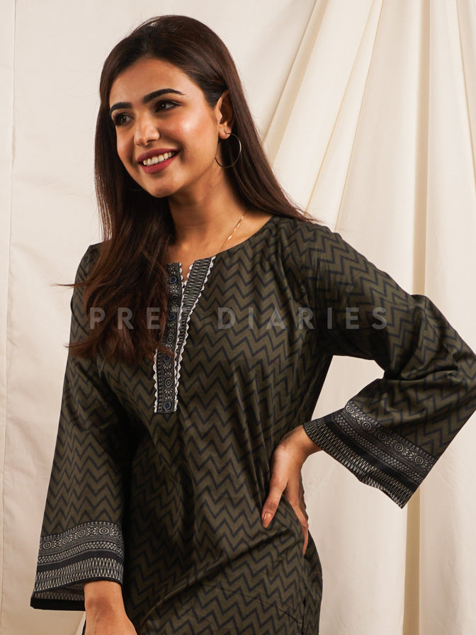Grey Lawn Printed 2 pc - 54532