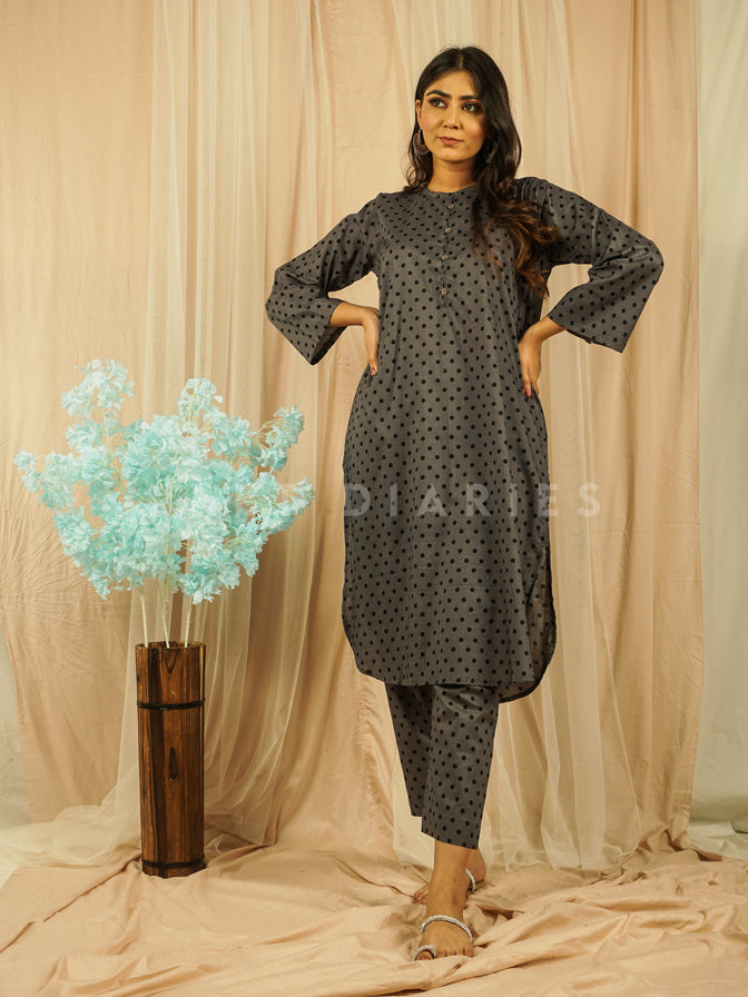 Grey Lawn Printed 2 pc - 54638