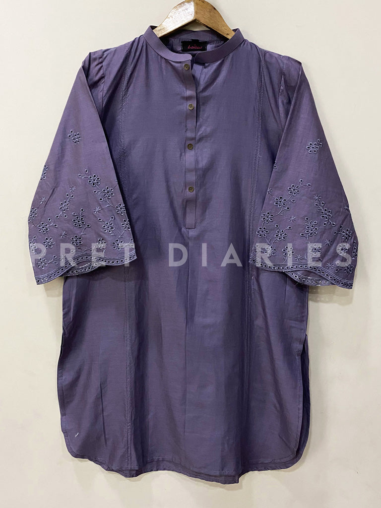 Grey Cotton Kurta - 53030