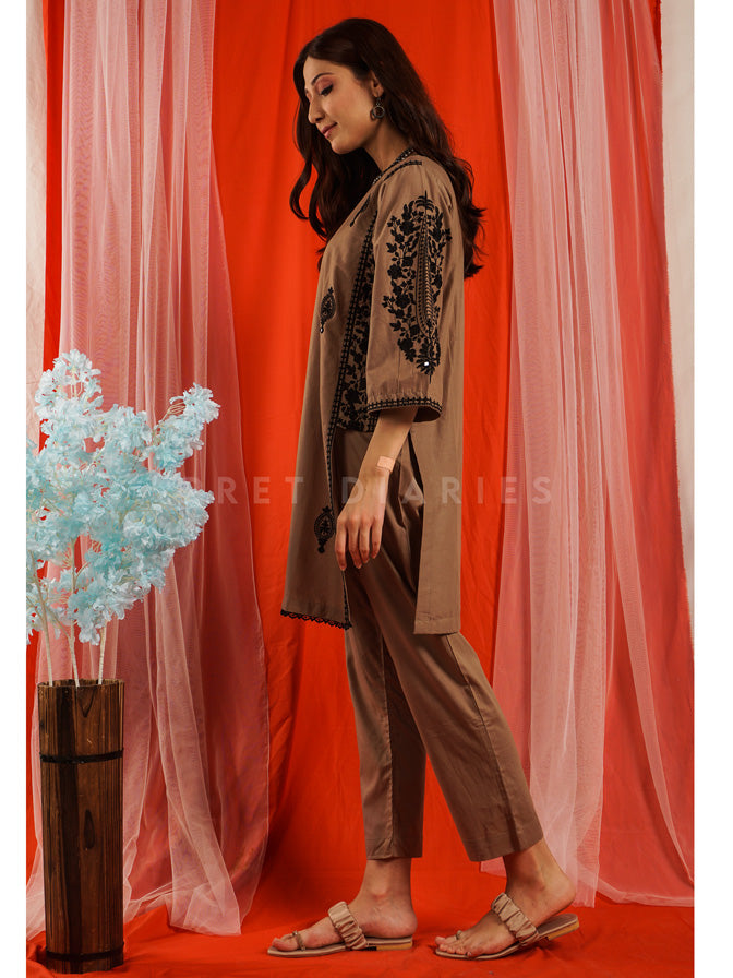 Grey Embroidered 2 pc - 54279