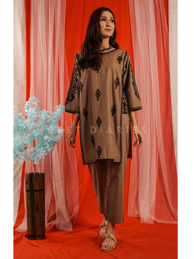 Grey Embroidered 2 pc - 54279