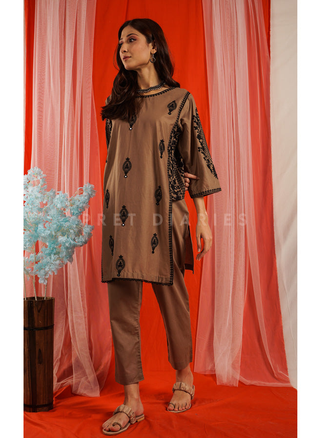 Grey Embroidered 2 pc - 54279
