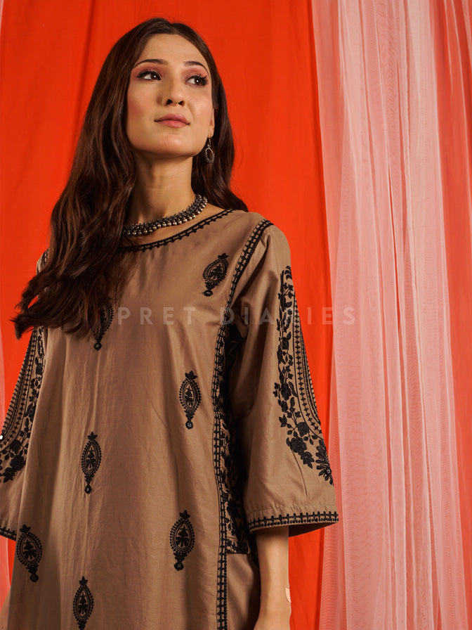 Grey Embroidered 2 pc - 54279
