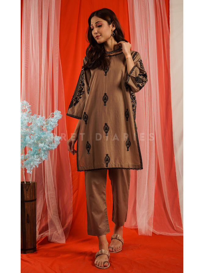 Grey Embroidered 2 pc - 54279