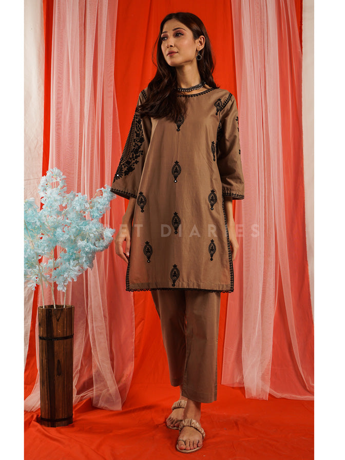 Grey Embroidered 2 pc - 54279