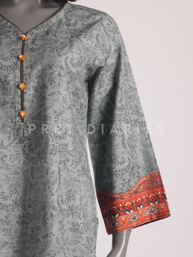 Grey Khaddar Kurta - 54441