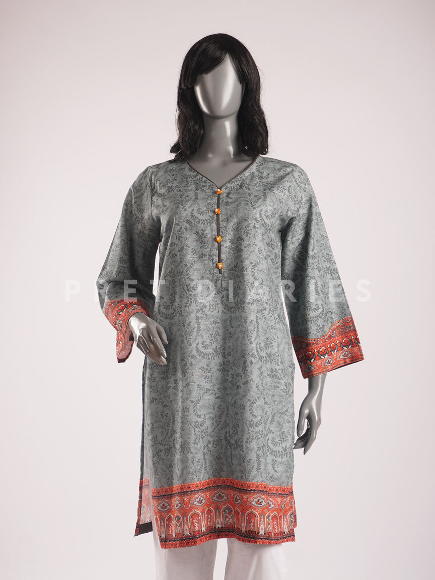 Grey Khaddar Kurta - 54441