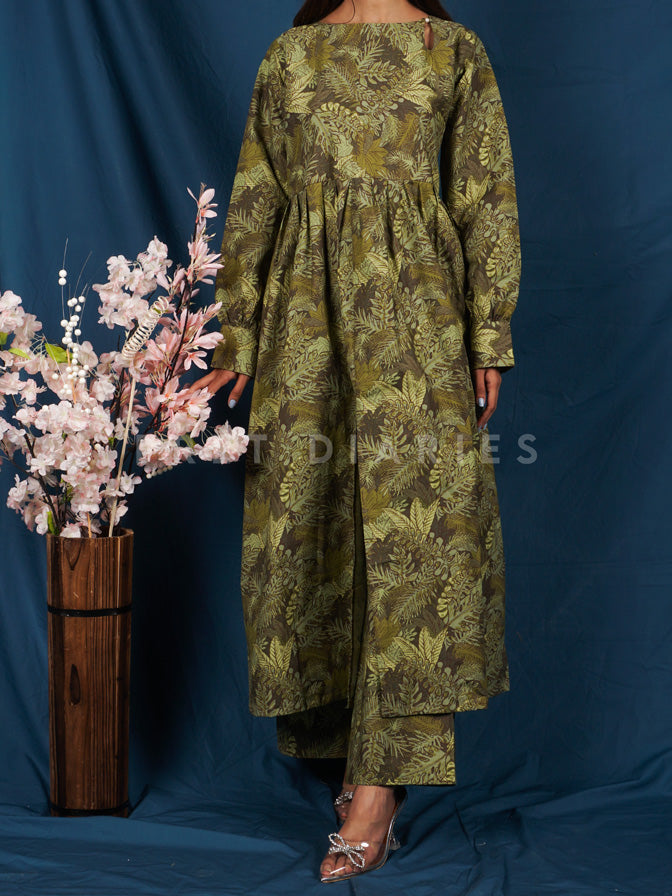 Green Printed 2 pc - 54733