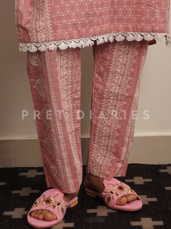 Pink Khaddar 2 pc - 54462