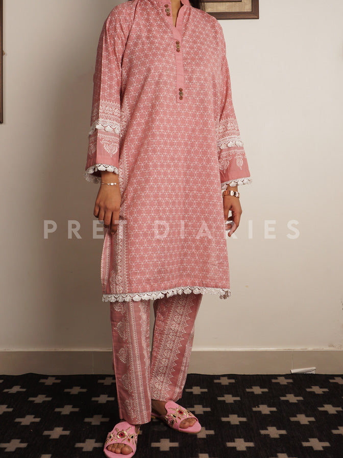 Pink Khaddar 2 pc - 54462
