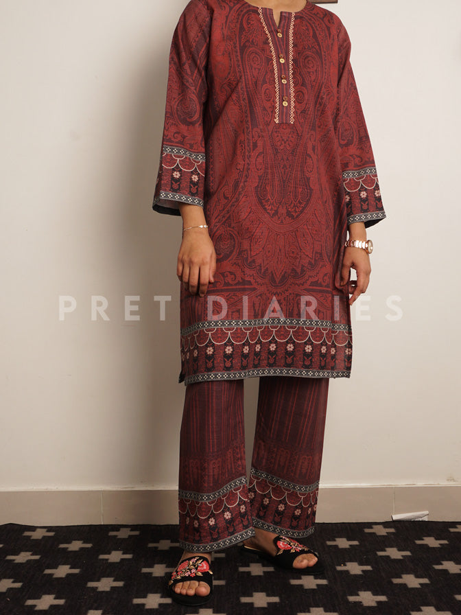 Purple Khaddar 2 pc - 54459