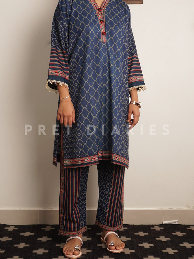 Blue Khaddar 2 pc - 54469