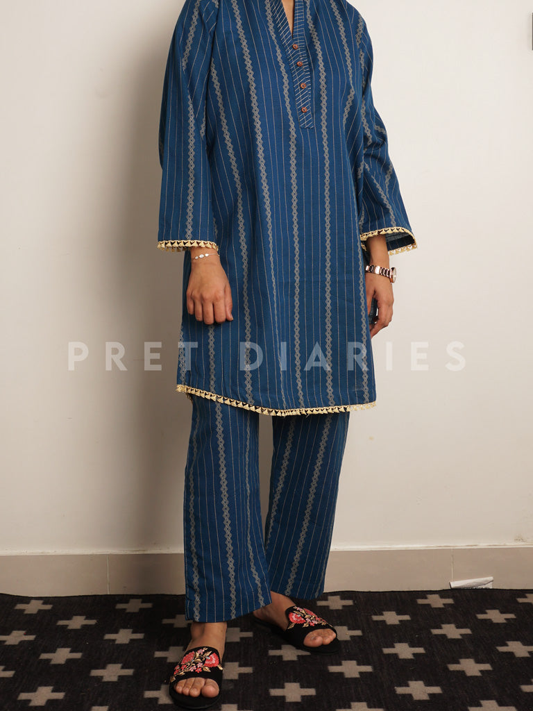 Blue Khaddar 2 pc - 54468