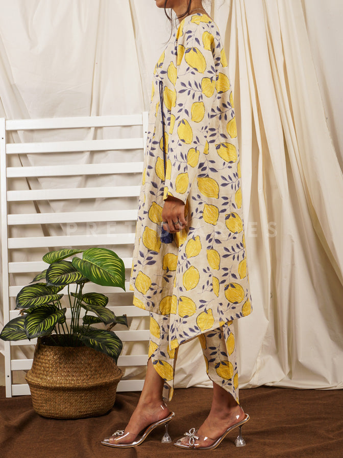 White Printed 2 pc - 54740