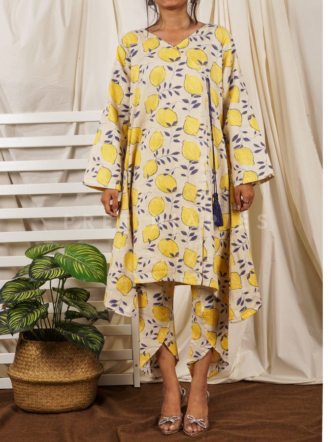 White Printed 2 pc - 54740