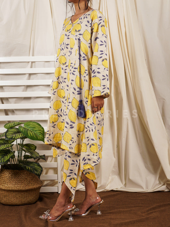 White Printed 2 pc - 54740