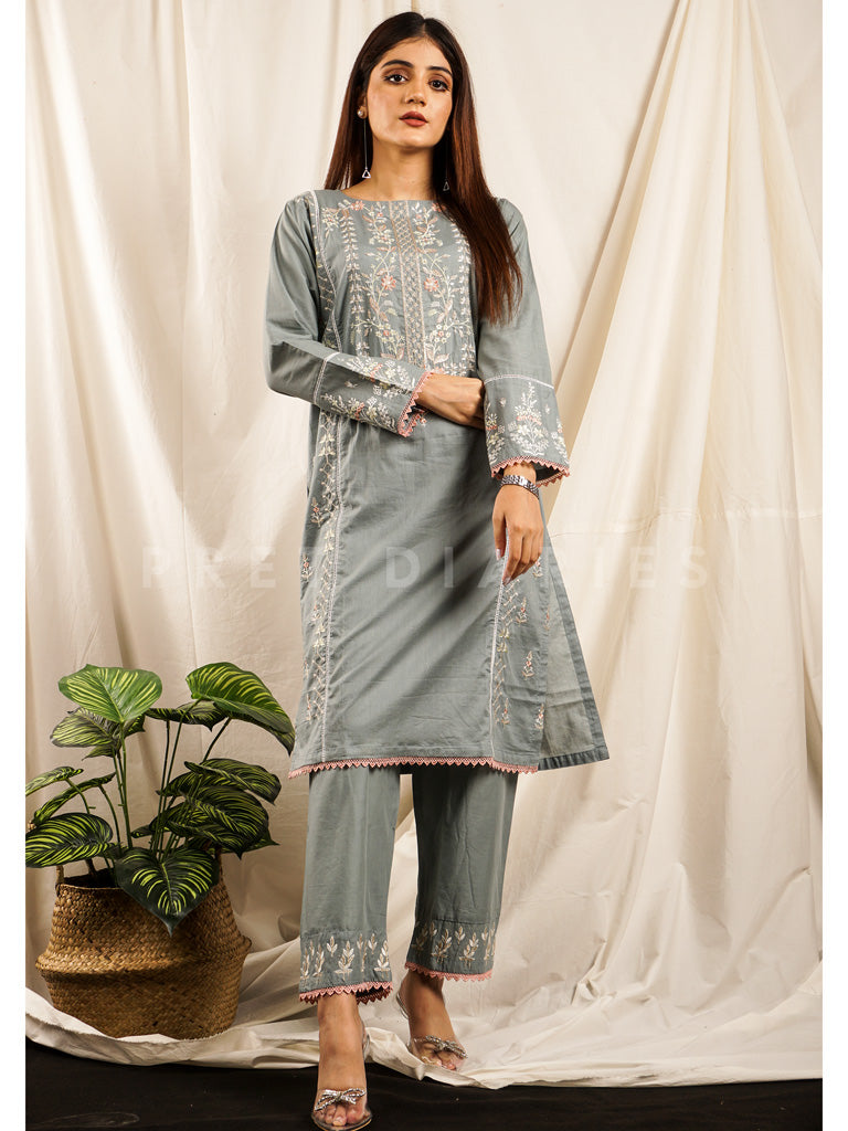 Light Blue Embroidered 2 pc - 54700