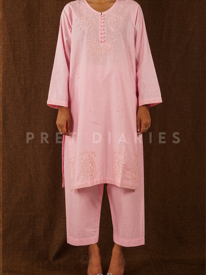 Pink Hand Embroidered 2 pc - 54793
