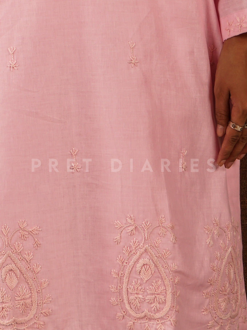 Pink Hand Embroidered 2 pc - 54793